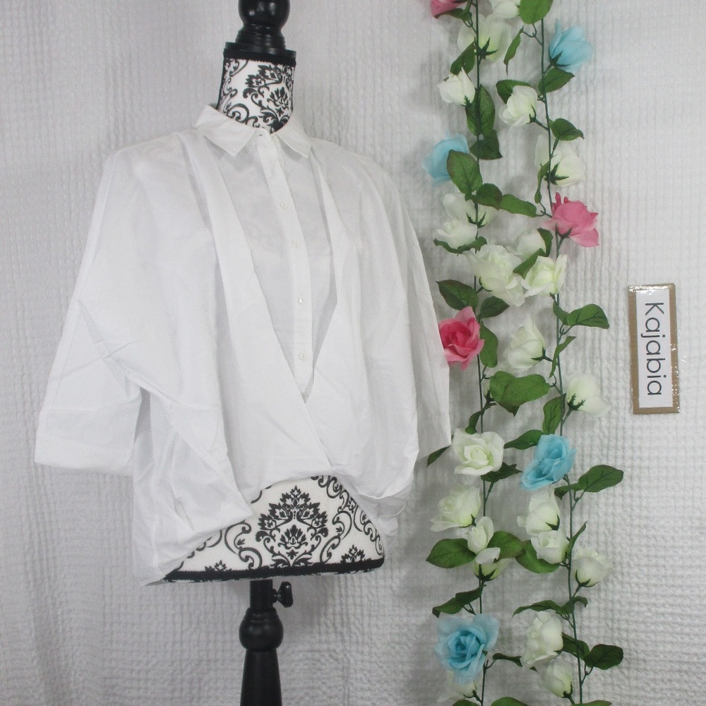 Maeve White Button Down Top Size Xs